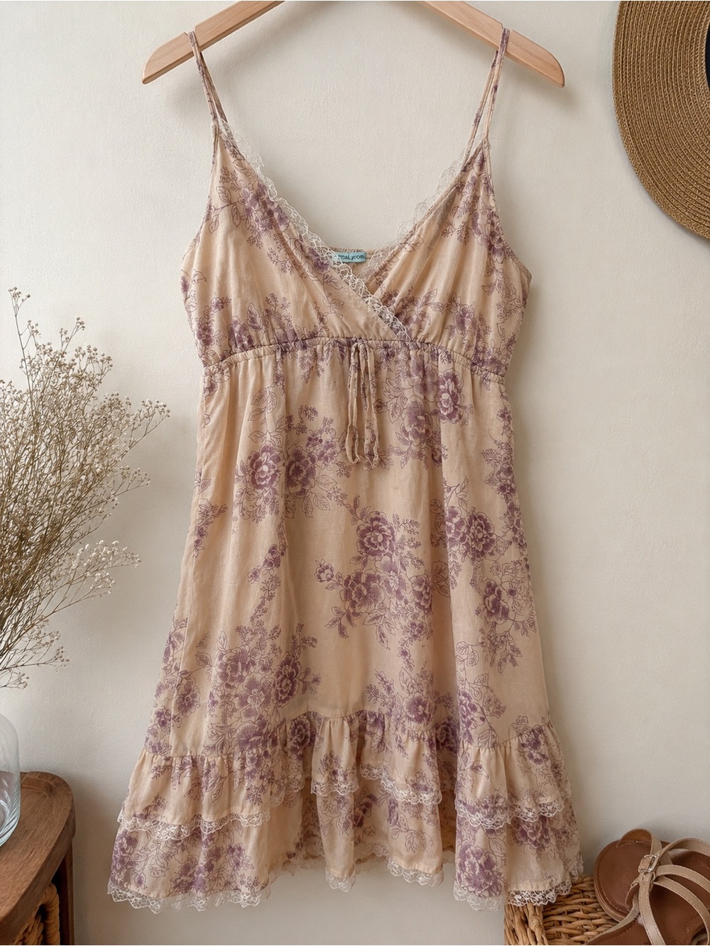 Maurices Floral Lace Trim Sundress | Size Medium | Cottagecore Boho